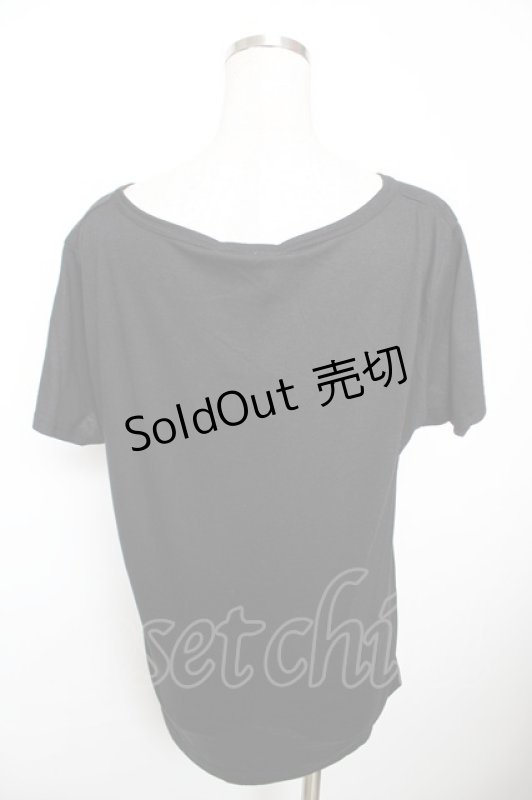 画像2: ALGONQUINS / プリント半袖BIGカットソー F 黒 Y-25-12-04-113-AL-TO-SZ-ZI (2)