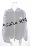LISTEN FLAVOR / 耳付きヒョウ柄ファーパーカー M 黒×紫 Y-25-12-04-114-PU-TO-SZ-ZY