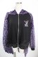 画像1: LISTEN FLAVOR / 耳付きヒョウ柄ファーパーカー M 黒×紫 Y-25-12-04-114-PU-TO-SZ-ZY (1)