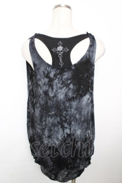 画像2: GHOST of HARLEM / ラメptタイダイ柄ドレープノースリーブトップス F 黒×グレー Y-25-12-04-115-GL-TO-SZ-ZY