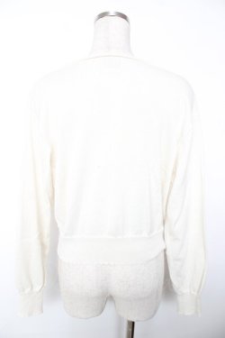 画像2: F&A / ガラス風クリアフラワー釦UVカットニットカーディガン F 生成り Y-25-12-04-120-LO-TO-SZ-ZY