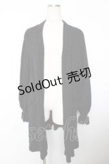 axes femme / フリルロングカーデ M 黒 Y-25-12-04-121-AX-TO-SZ-ZY