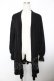 画像1: axes femme / フリルロングカーデ M 黒 Y-25-12-04-121-AX-TO-SZ-ZY (1)