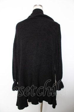 画像2: axes femme / フリルロングカーデ M 黒 Y-25-12-04-121-AX-TO-SZ-ZY