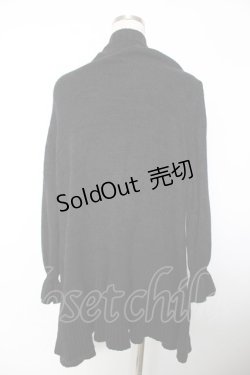 画像2: axes femme / フリルロングカーデ M 黒 Y-25-12-04-121-AX-TO-SZ-ZY