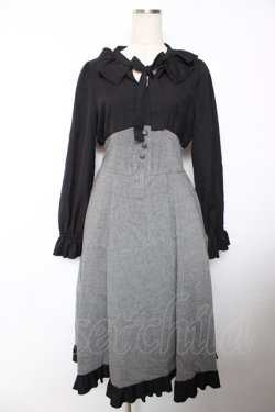 画像1: axes femme / ハイウエストドッキングワンピース F グレー Y-25-12-04-124-AX-OP-SZ-ZY