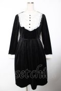 axes femme / ヨーク切替ベロアワンピース F 黒 Y-25-12-04-125-AX-OP-SZ-ZY