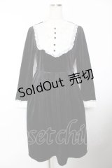 axes femme / ヨーク切替ベロアワンピース F 黒 Y-25-12-04-125-AX-OP-SZ-ZY