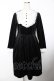 画像1: axes femme / ヨーク切替ベロアワンピース F 黒 Y-25-12-04-125-AX-OP-SZ-ZY (1)