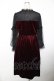 画像2: axes femme / クラッシックベロアワンピース M ワイン Y-25-12-04-127-AX-OP-SZ-ZY (2)