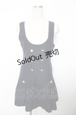 画像1: LODISPOTTO / ツイードジャンパースカート M 紺 Y-25-12-04-129-LO-OP-SZ-ZT597