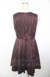 画像2: Ank Rouge / ウエスト刺繍ストライプワンピース M ワイン Y-25-12-04-130-CA-OP-SZ-ZS (2)