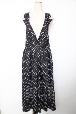 画像1: ALGONQUINS / ドット柄サロペット F 黒 Y-25-12-04-132-AL-OP-SZ-ZY