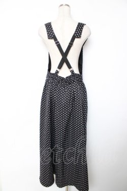 画像2: ALGONQUINS / ドット柄サロペット F 黒 Y-25-12-04-132-AL-OP-SZ-ZY