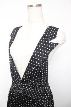 画像3: ALGONQUINS / ドット柄サロペット F 黒 Y-25-12-04-132-AL-OP-SZ-ZY