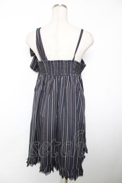 画像2: PUTUMAYO / ストライプジャンパースカート  黒×紫 Y-25-12-04-133-PT-OP-SZ-ZY