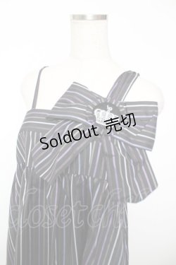 画像3: PUTUMAYO / ストライプジャンパースカート  黒×紫 Y-25-12-04-133-PT-OP-SZ-ZS