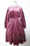 画像1: merry jenny / スカラップカラーベロアワンピース F パープル Y-25-12-04-137-LO-OP-SZ-ZT630 (1)