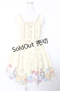 Angelic Pretty / Honey Cakeラウンドジャンパースカート  イエロー Y-25-12-04-140-AP-OP-SZ-ZY