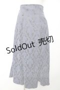 axes femme POETIQUE / オーナメント柄スカート M 紺 Y-25-12-04-142-AX-SK-SZ-ZI