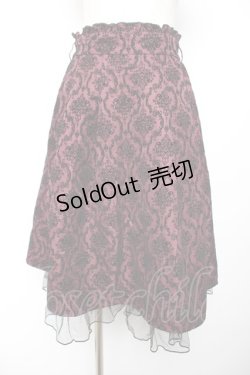 画像1: axes femme / 格子柄フロッキーptスカート M ワイン Y-25-12-04-143-AX-SK-SZ-ZI