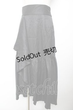 画像1: axes femme POETIQUE / ラッフルフリルマーメイドスカート M 黒 Y-25-12-04-144-AX-SK-SZ-ZY