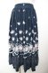画像1: axes femme / パネル花柄フレアスカート M 紺 Y-25-12-04-148-AX-SK-SZ-ZY (1)