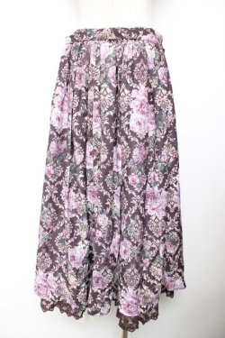 画像2: axes femme NOSTALGIE / オーナメントスカート M ワイン Y-25-12-04-149-AX-SK-SZ-ZY