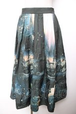 画像1: axes femme Nostalgic / 幻想街柄ロングスカート F グリーン Y-25-12-04-150-LO-SK-SZ-ZI (1)