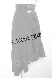axes femme POETIQUE / アシメフリルマーメイドスカート M 黒 Y-25-12-04-154-AX-SK-SZ-ZY