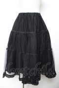 ALICE and the PIRATES / ロングハードチュールパニエ  黒 Y-25-12-04-155-PA-SK-SZ-ZY