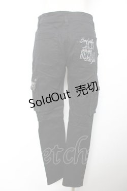 画像2: GHOST of HARLEM / ポケット刺繍パンツ M 黒 Y-25-12-04-157-GL-PA-SZ-ZY