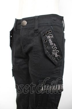 画像3: GHOST of HARLEM / ポケット刺繍パンツ M 黒 Y-25-12-04-157-GL-PA-SZ-ZY