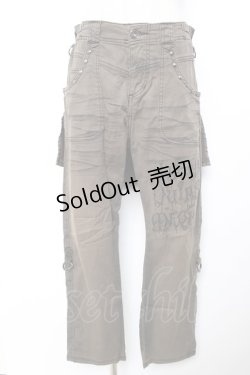 画像1: ALGONQUINS / フラップ付きパンツ F カーキ Y-25-12-04-160-AL-PA-SZ-ZY