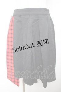WORLD WIDE LOVE！(Rydia) / ぺろんちょ付きプリーツスカート 1 黒×赤 Y-25-12-04-163-PU-SK-SZ-ZY