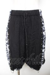 SEX POT ReVeNGe / フラップ付きヒョウ柄ハーフパンツ M 黒×グレー Y-25-12-04-164-SP-PA-SZ-ZY