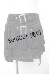 Ozz On / 龍ptベルトデザインスカート  黒 Y-25-12-04-167-OO-SK-SZ-ZY