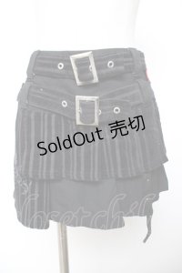 Ozz On / 龍ptベルトデザインスカート  黒 Y-25-12-04-167-OO-SK-SZ-ZY