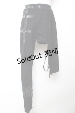 画像1: NieR CLOTHING / SEXY STYLISH PANTS  黒 Y-25-12-04-168-PU-PA-SZ-ZY