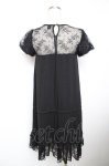 画像2: GRAMM / プリント裾レースカットワンピース  黒 Y-25-12-04-169-HN-OP-SZ-ZY (2)