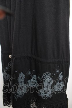 画像3: GRAMM / プリント裾レースカットワンピース  黒 Y-25-12-04-169-HN-OP-SZ-ZY