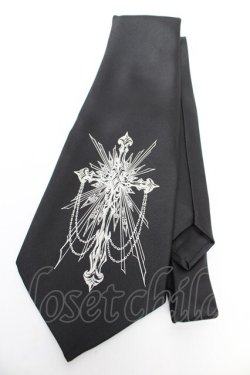 画像1: BPN / プリントネクタイ  黒 Y-25-12-04-023-GO-ZA-SZ-ZY