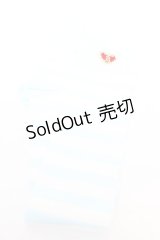 BABY, THE STARS SHINE BRIGHT / プリンセスドロップ刺繍ボーダーオーバーニーソックス  サックス Y-25-12-04-024-BA-ZA-SZ-ZY