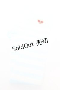 BABY, THE STARS SHINE BRIGHT / プリンセスドロップ刺繍ボーダーオーバーニーソックス  サックス Y-25-12-04-024-BA-ZA-SZ-ZY