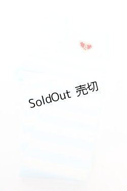 画像1: BABY, THE STARS SHINE BRIGHT / プリンセスドロップ刺繍ボーダーオーバーニーソックス  サックス Y-25-12-04-024-BA-ZA-SZ-ZY