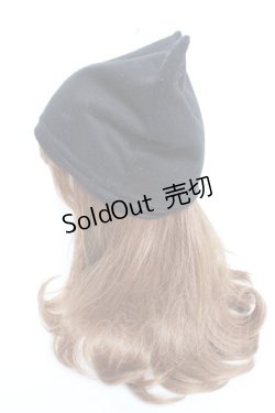 画像2: ALGONQUINS / 刺繍入りネコ耳帽子  黒 Y-25-12-04-027-AL-AC-SZ-ZY