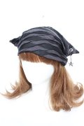 PEACE NOW / /ボーダーネコ耳帽子  黒×グレー Y-25-12-04-028-PU-AC-SZ-ZY