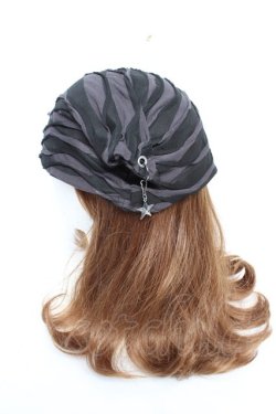 画像2: PEACE NOW / /ボーダーネコ耳帽子  黒×グレー Y-25-12-04-028-PU-AC-SZ-ZY