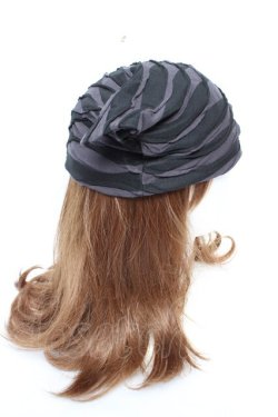 画像3: PEACE NOW / /ボーダーネコ耳帽子  黒×グレー Y-25-12-04-028-PU-AC-SZ-ZY