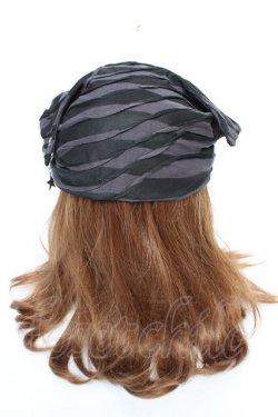 画像4: PEACE NOW / /ボーダーネコ耳帽子  黒×グレー Y-25-12-04-028-PU-AC-SZ-ZY